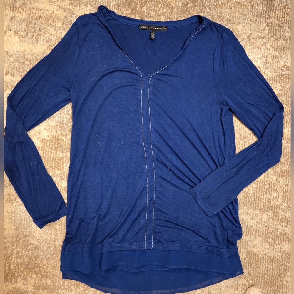 White House Black Market Blue Top